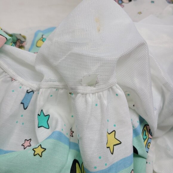 Vintage Dundee Disney Mickey Minnie Mouse Donald Daisy crib sheet Dust Ruffle - Picture 8 of 8